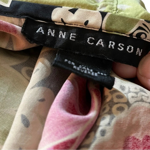ANNE CARSON Women's 100% Silk Floral Print Hooded Jacket Medium | EUC - Picture 6 of 7